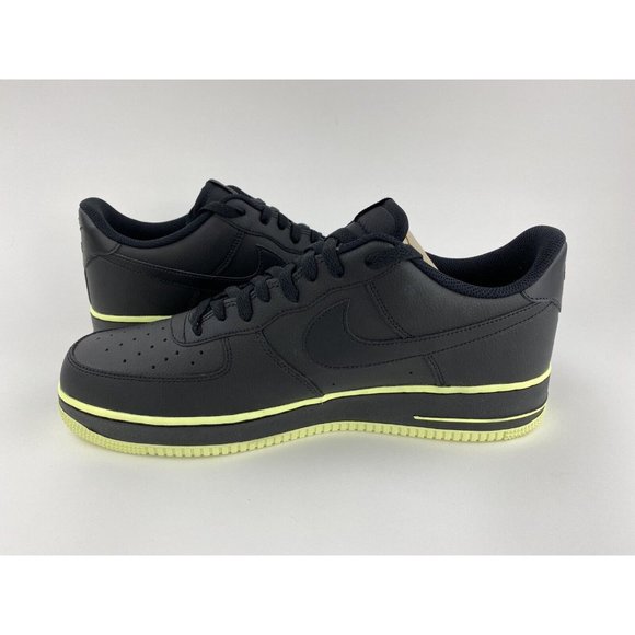 Nike Air Force 1 Low Ribbon Volt Black Men's Size 14 Sneakers Shoes - Picture 11 of 12